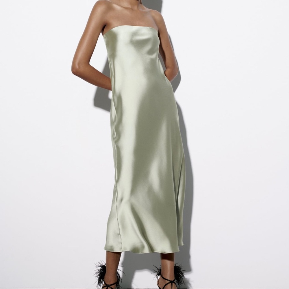 NWT - Zara Satin Effect Dress